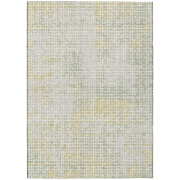 Chantille Machine Washable Indoor/Outdoor Abstract ACN2856 Ivory 5 ft. x 7 ft. 6 in. Area Rug