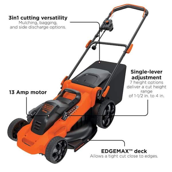 20 in. 13 AMP Corded Electric Walk Behind Push Lawn Mower