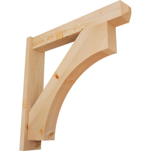 Ekena Millwork 6 in. x 30 in. x 30 in. Douglas Fir Westlake Craftsman Smooth Outlooker