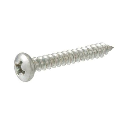 Type A Pack of 100 2-1/4 Length Pan Head Phillips Drive #8-15 Thread Size Steel Sheet Metal Screw Zinc Plated 