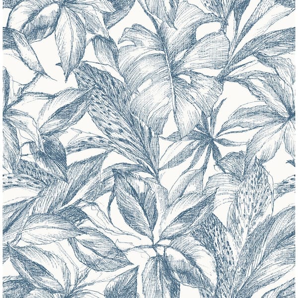 NuWallpaper Blue Canopy Peel and Stick Wallpaper Sample