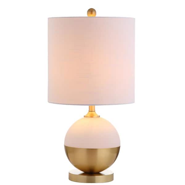 Carr 23.5 in. H White/Brass Ceramic/Metal Table Lamp