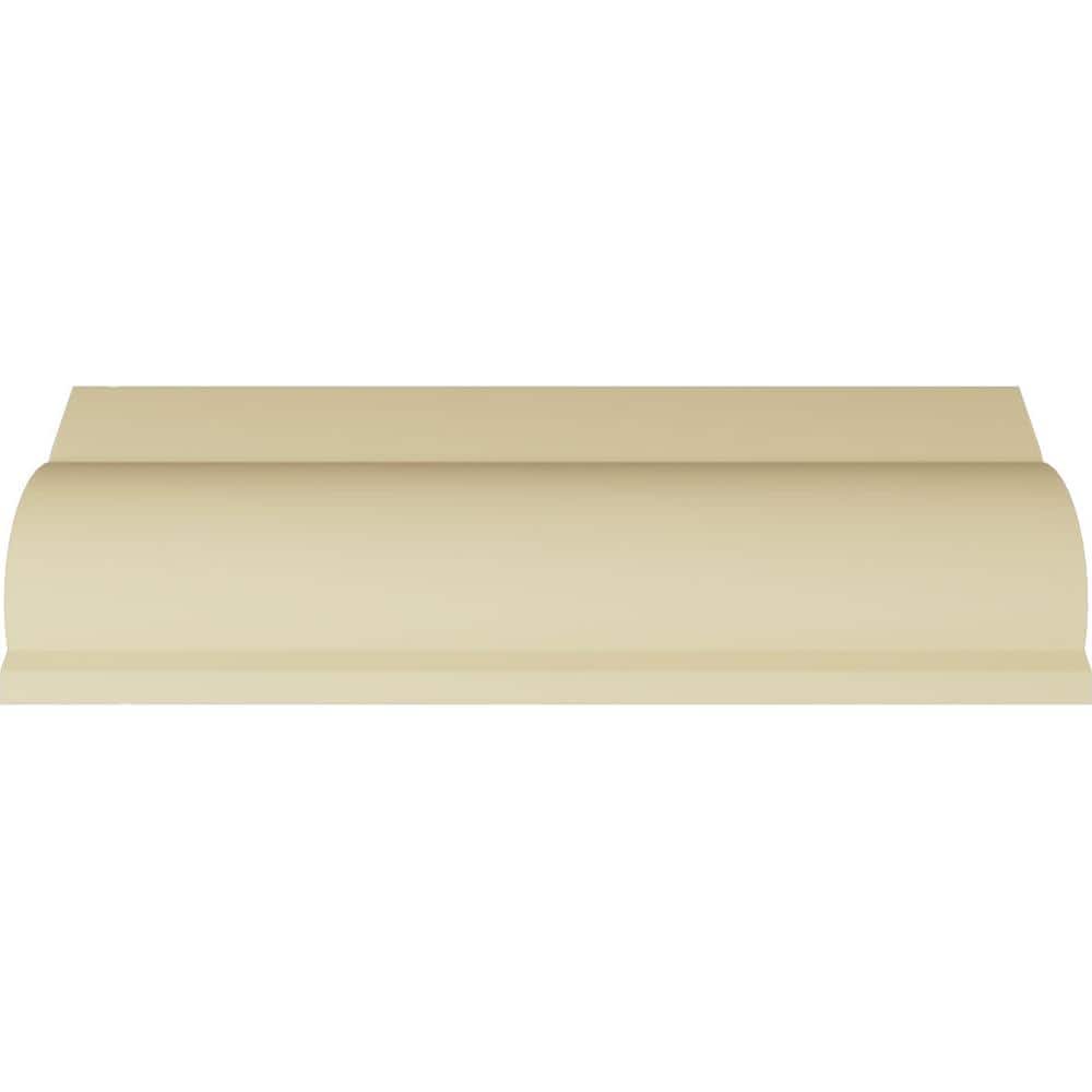 Odessa Leaf Dentil White Polyurethane Crown Moulding, 94.5 in