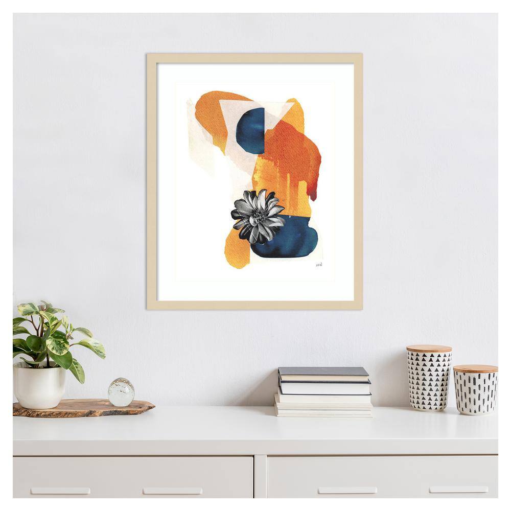 Yakamoz I Abstract Expressionism Giclee Print with Natural Frame