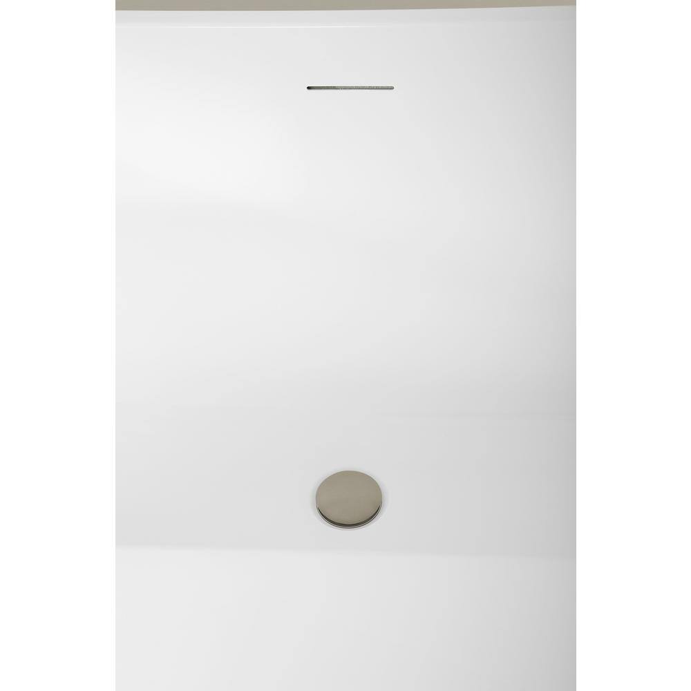 63" White Acrylic Freestanding Double Slipper Soaking Tub