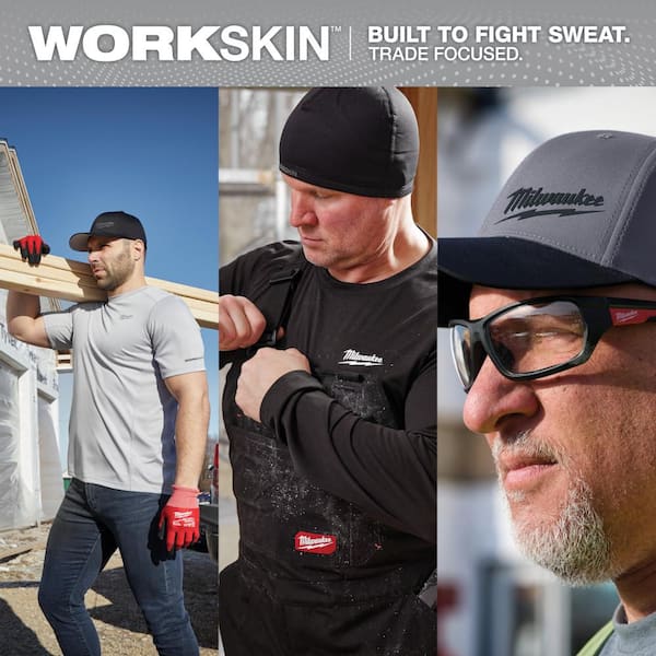 Milwaukee Men's WORKSKIN Gray 2X-Large Hooded Sun Shirt M550G-2X