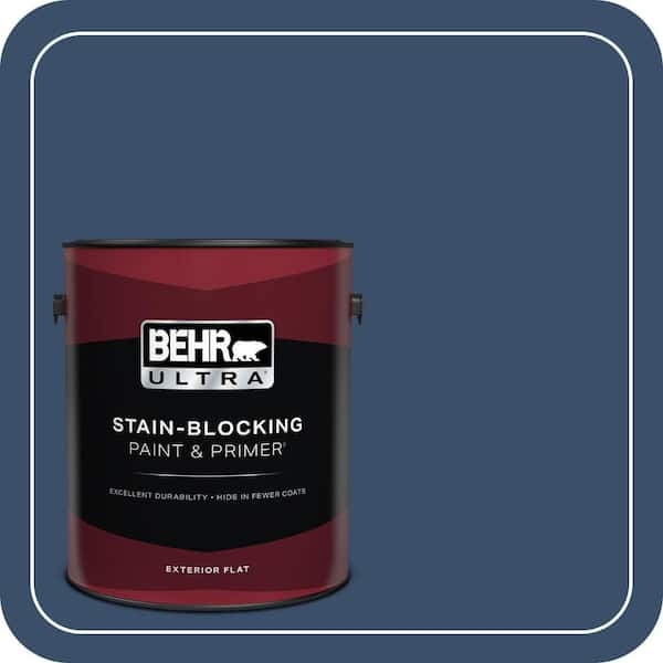BEHR ULTRA 1 gal. #M510-7 Inked Flat Exterior Paint & Primer