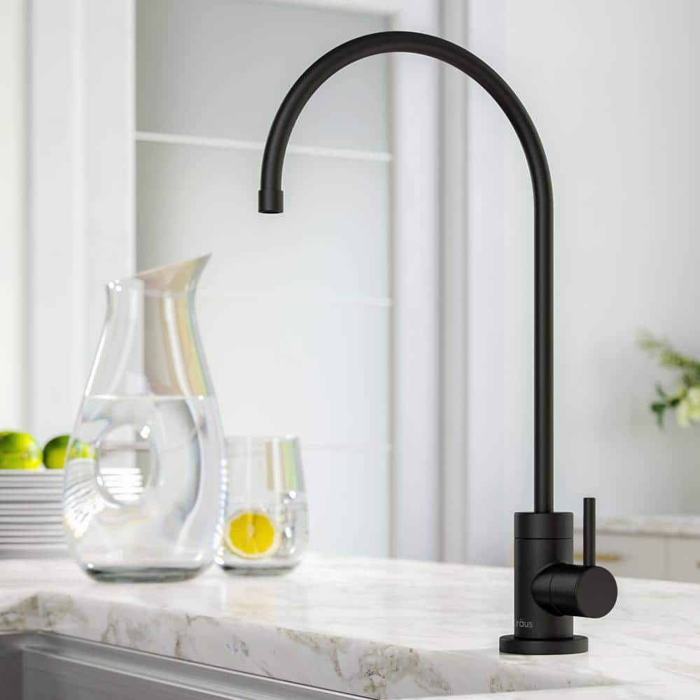 Matte Black Stainless Steel Kitchen Water Filter Faucet