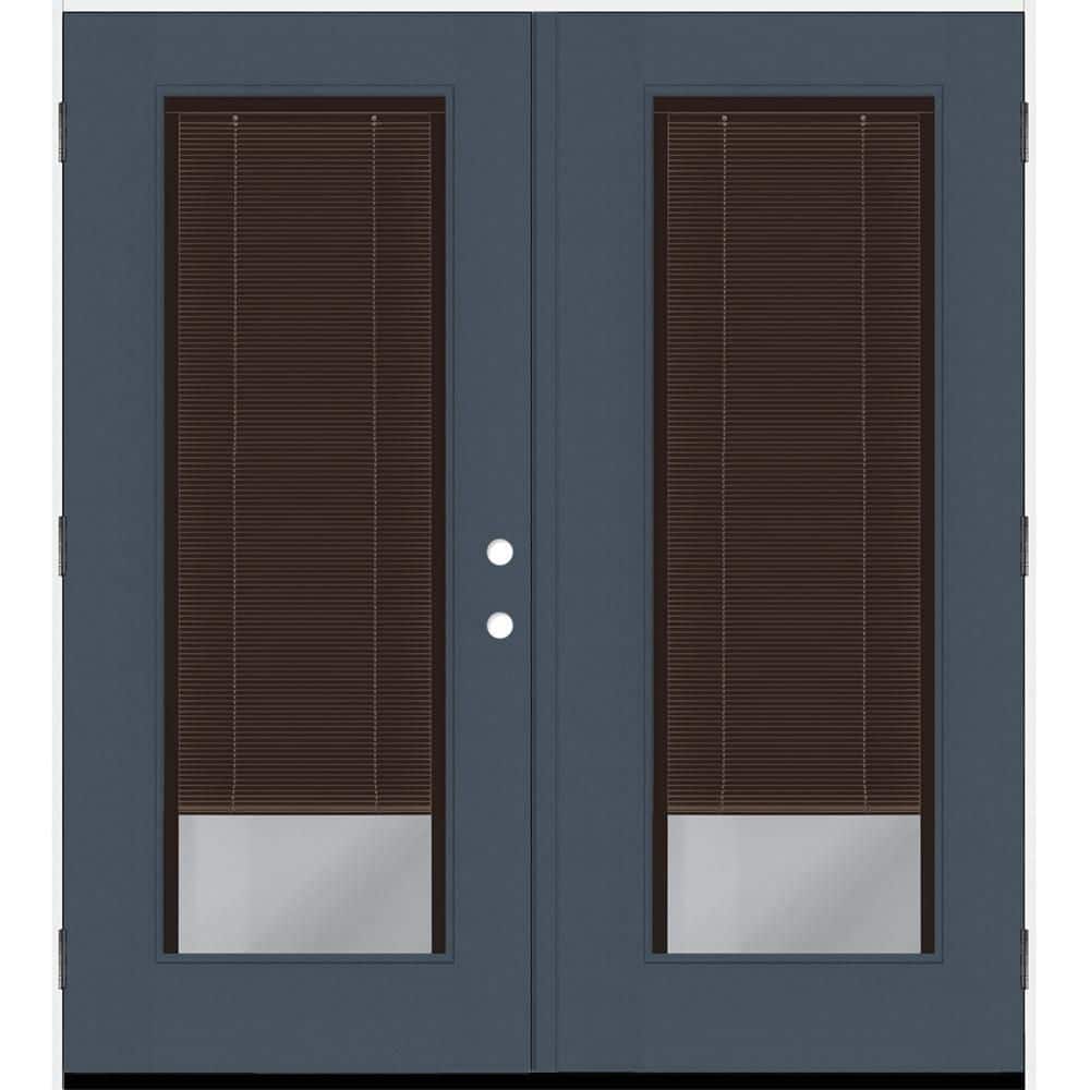 Legacy 60 in. x 80 in. Full Lite Clear Glass Mocha MB Dark Denim RHOS Fiberglass Retro Patio Door with 4 in. Jamb price history on PriceWatchPro