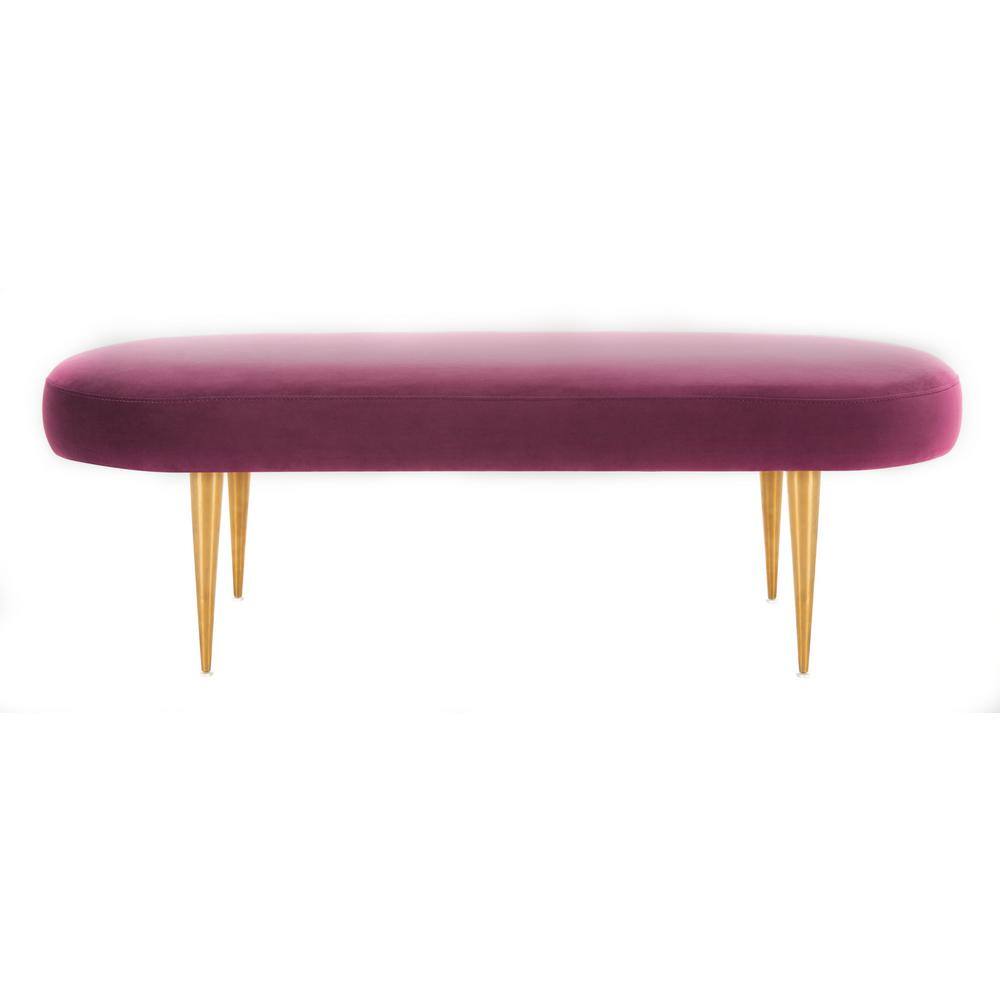 Corinne Plum/Gold Entryway Bench 48.43 in.