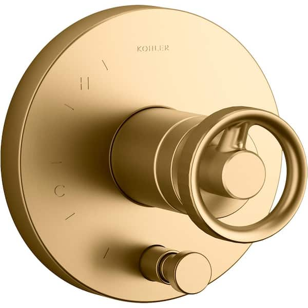 Kohler Components 1 Handle Valve Handle Trim Kit In Vibrant Brushed Moderne Brass Valve Not 9650