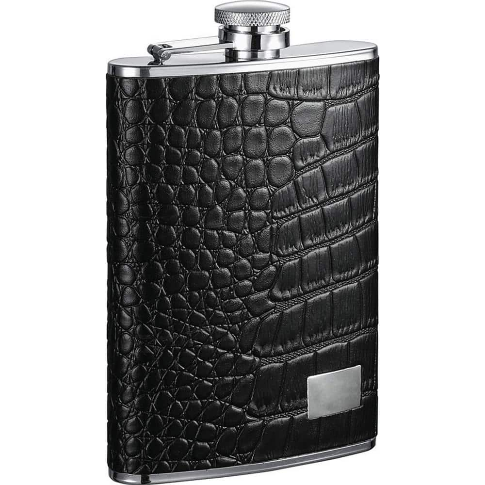 Visol Gator Leather Hip Flask VF1184 - The Home Depot