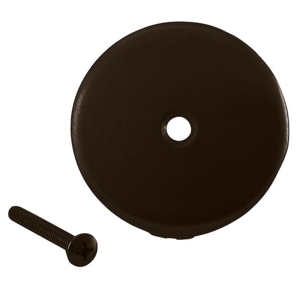 Westbrass 3-1/8 in. 1-Hole Overflow Face Plate and Screw in Oil Rubbed Bronze