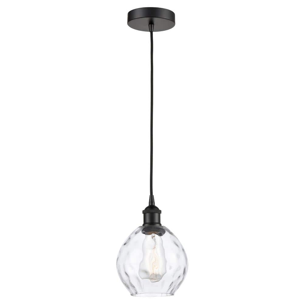 Waverly 60-Watt 1-Light Matte Black Standard Mini Pendant Light with Clear Glass Shade, No Bulbs Included price history on PriceWatchPro