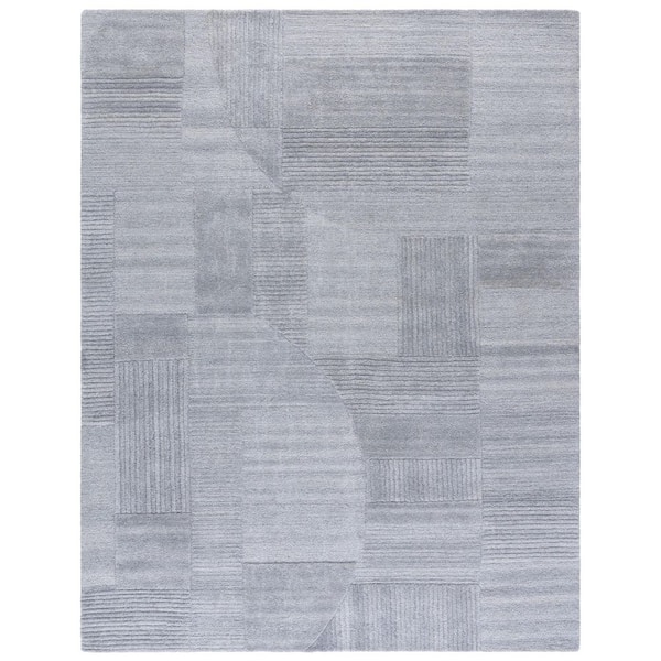 SAFAVIEH Harvest 8 ft. x 10 ft. Gray Solid Geometric Area Rug
