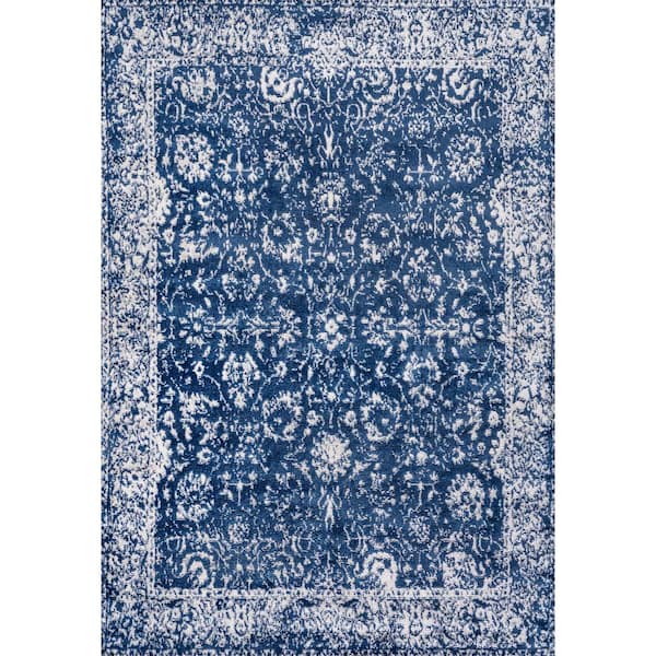 Soleiman Modern Persian Navy 4 ft. x 6 ft. Area Rug