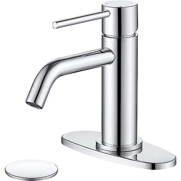 Dyiom Bathroom Faucet Single Handle Bathroom Faucet for Sink Bathtub Accessories Set Chrome