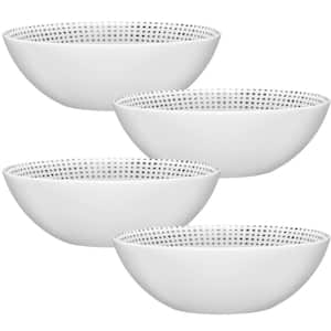 Grey Hammock 7.5 in., 27 fl. oz. (Grey) Porcelain Cereal Bowls, (Set of 4)