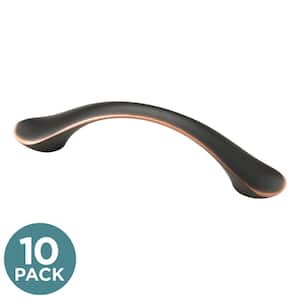 Vuelo Dual Mount 3 or 3-3/4 in. (76/96 mm) Classic Bronze with Copper Highlights Cabinet Drawer Pulls (10-Pack)