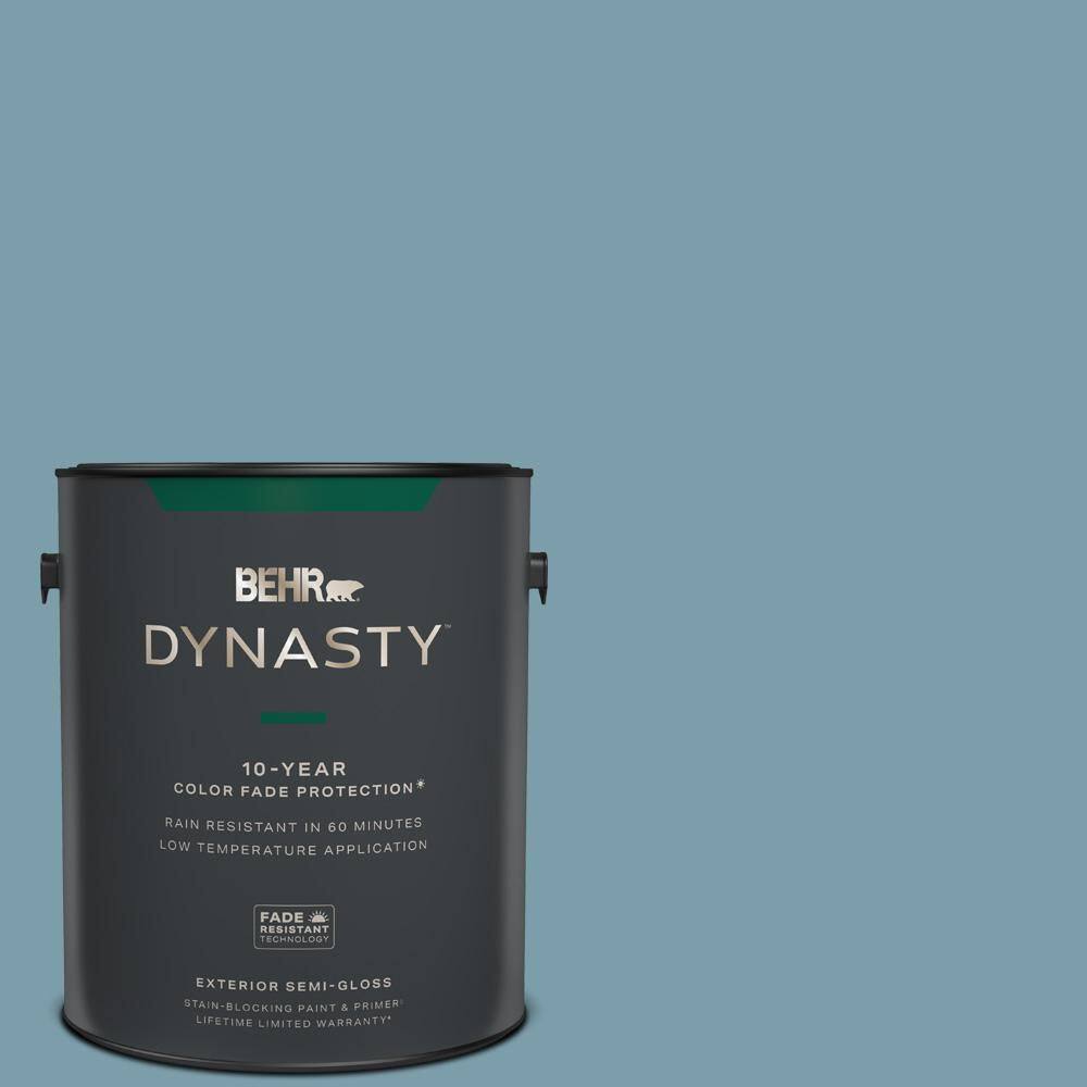 BEHR DYNASTY 1 gal. #S470-4 Dolphin Blue Semi-Gloss Exterior Stain ...