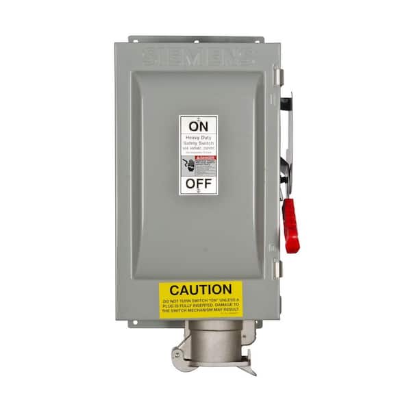 Heavy Duty 60 Amp 600-Volt 3-Pole Type 12 Fusible Safety Switch with Receptacle