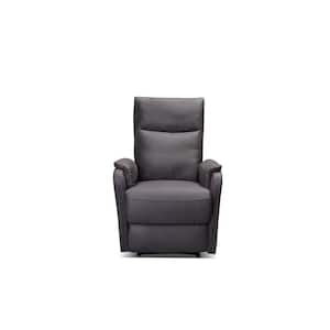 1-Piece Gray Fabric Recliner Chair with Power Function