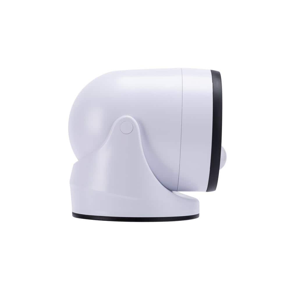 White Matte LED Battery-Powered Security Floodlight