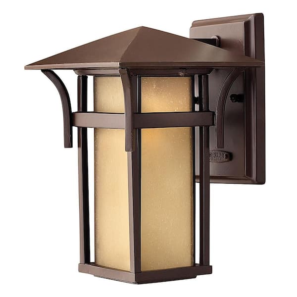 HINKLEY Harbor 1-Light Anchor Bronze Hardwired Outdoor Wall Lantern ...