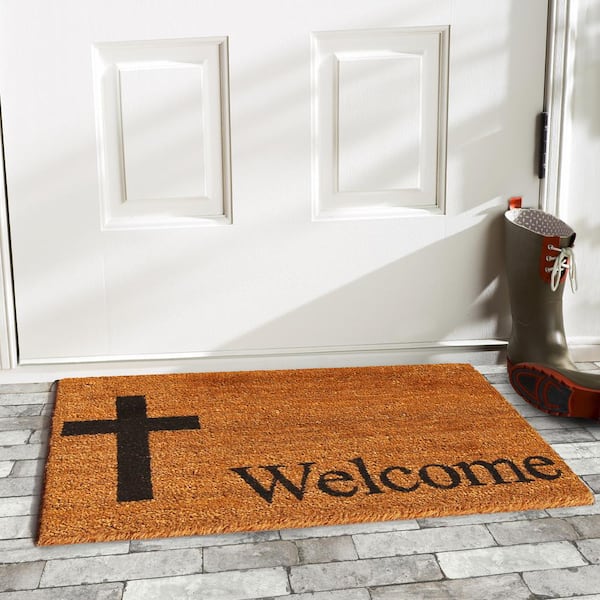 Farmhouse Boo Coir Door Mat