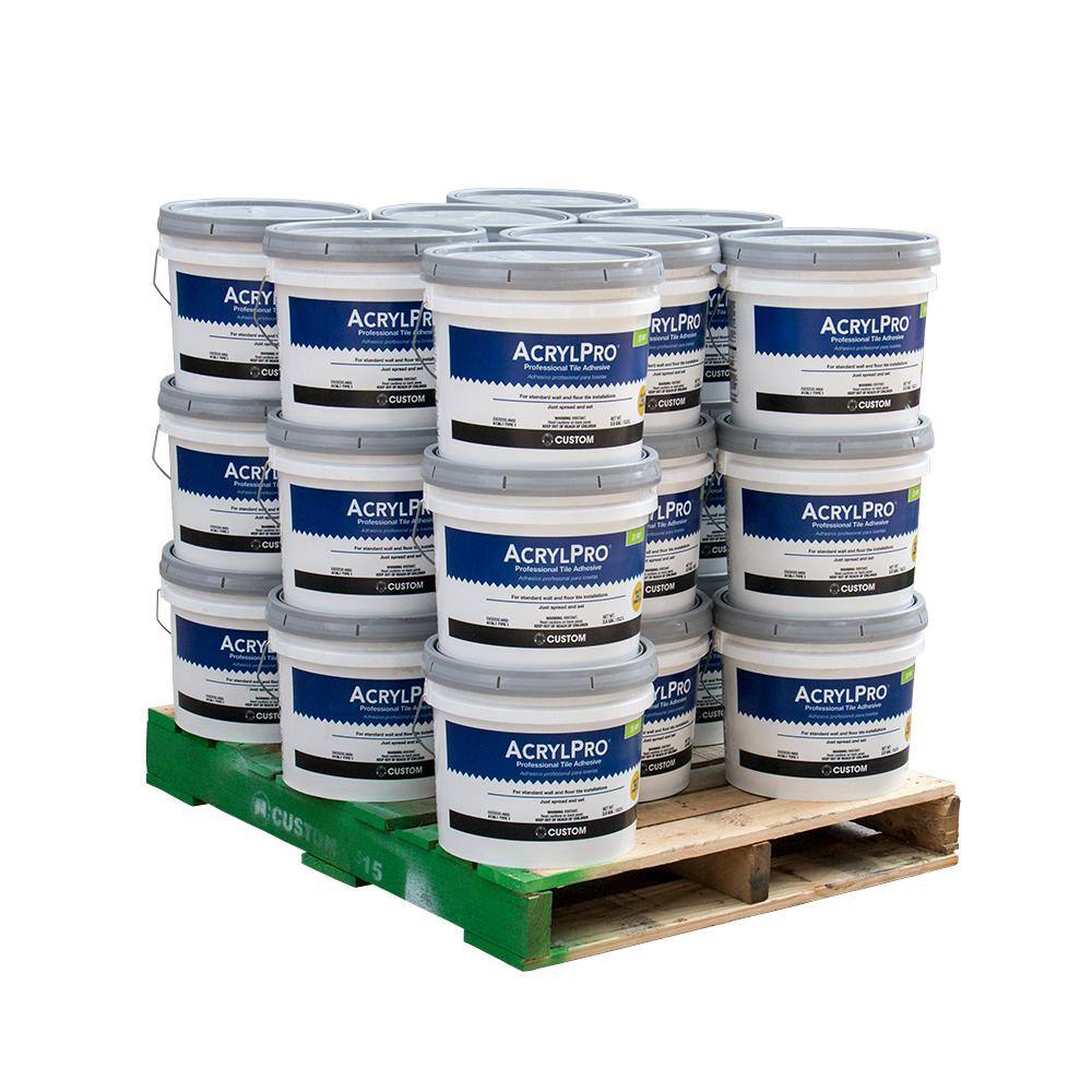 Custom Building Products Acrylpro 35 Gal Ceramic Tile Adhesive 24 Buckets Pallet Arl40003 24 The Home Depot