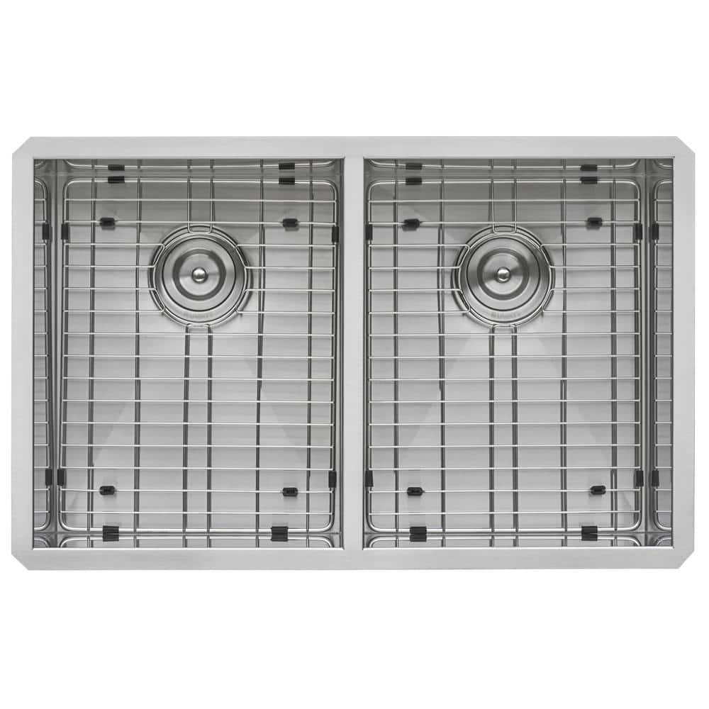 Ruvati 30-Inch Stainless Steel Double Bowl Undermount Kitchen Sink