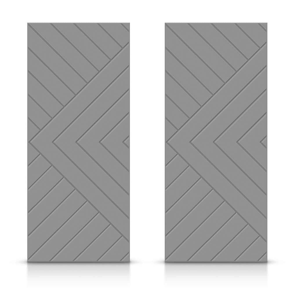 84 in. x 84 in. Hollow Core Light Gray Stained Composite MDF Interior Double Closet Sliding Doors price history on PriceWatchPro