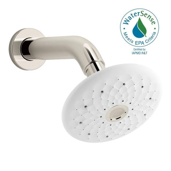 KOHLER Exhale 1-Spray Patterns 4.8125 in. Wall Mount Fixed Shower Head in Polished Chrome