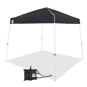 10 ft. x 10 ft. Black Angled Leg Tent with a Heavy-Duty Weight Bags (4-Pack)
