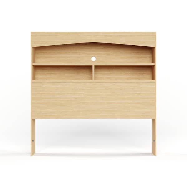 South Shore Step One Twin-Size Bookcase Headboard in Natural Maple