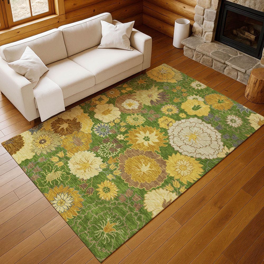 Chantille Machine Washable Indoor/Outdoor Abstract ACN2294 Fern 8 ft. x 10 ft. Area Rug price history on PriceWatchPro