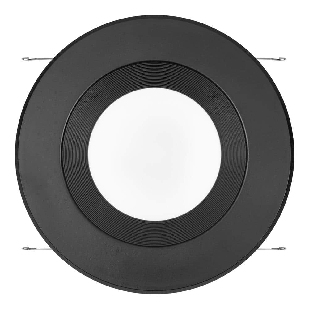Black Aluminum 6-Inch Dimmable LED Retrofit Downlight
