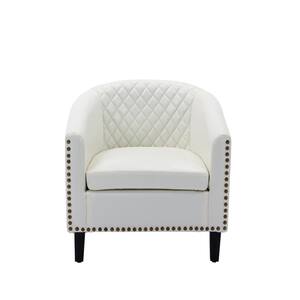 White studded accent chair new arrivals