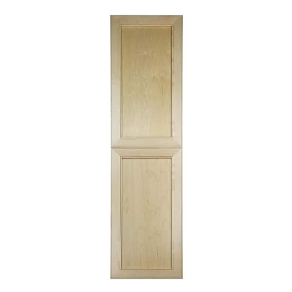 WG Wood Products 15.5 in. W x 59 in. H 3.5 in. D Linwood Bead Panel Clear Recessed solid wood Medicine Cabinet without Mirror