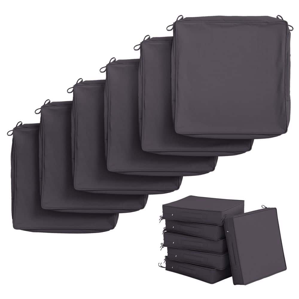 24 in. x 24 in. (6-Pack) Slipcover Repacement Outdoor Fade&Splash Resistant Couch Seat Cushion Cover Grey price history on PriceWatchPro