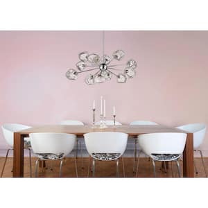 Rockport 12-Light Chrome Chandelier with Clear Glass Shades