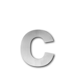 4.5 in. Brushed Stainless Steel Floating Modern House Letter c