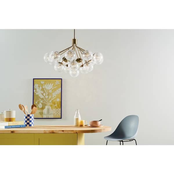 KICHLER Silvarious 38 in. 16-Light Champagne Bronze Modern Crackle