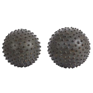 Roni 5.1 in. Brown Decorative Ball Table Sculpture (Set of 2)