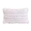 Cozy Line Home Fashions Pretty Girly Ruffle Star Stripped Soft Square Décor Decor Throw Pillow, Pink, White