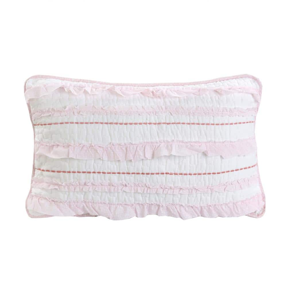 Pink and white throw pillows sale