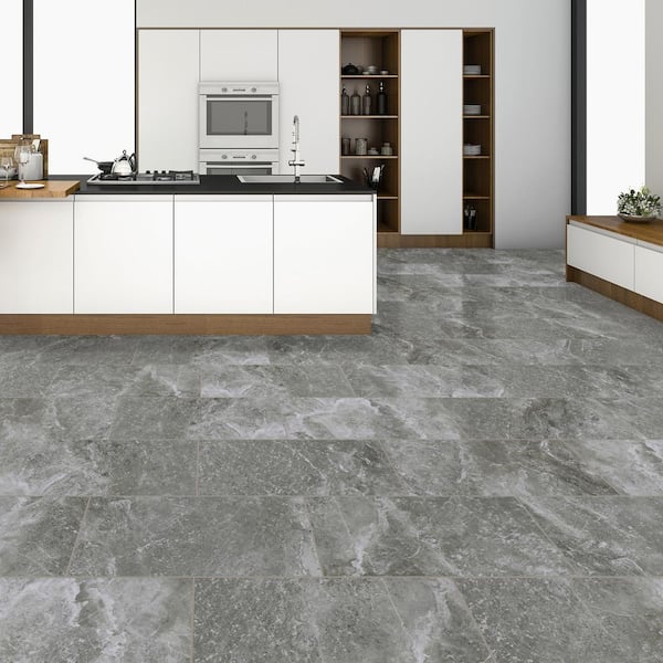 Baxley Mill Marble 22 MIL x 18.5 in. W x 37 in. L Click Lock Waterproof Vinyl Tile Flooring (19.1 sq. ft./case)