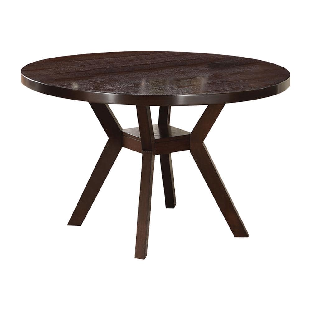 Acme Furniture Drake Espresso Wood 48 in. 4 Legs Dining Table Seats 4 ...