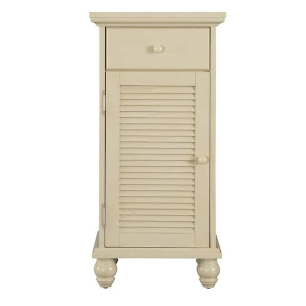 Home Decorators Collection Cottage 17 in. W x 35 in. H Bathroom Linen Storage Floor Cabinet in Antique White