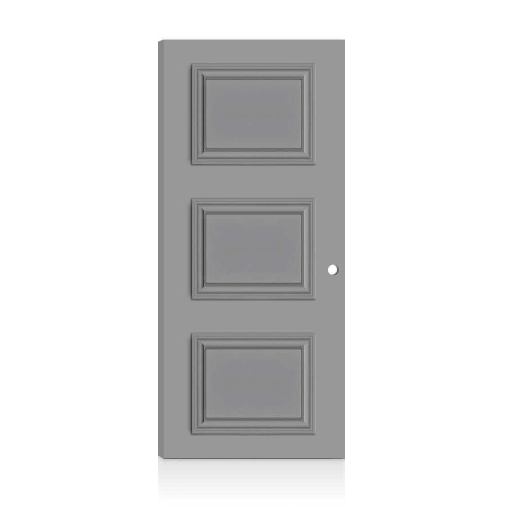 Fire-Rated Palazzo 3 Panel 36 in. x 80 in. Right-Hand/Inswing Light Gray Composite Interior Commercial Door Slab price history on PriceWatchPro